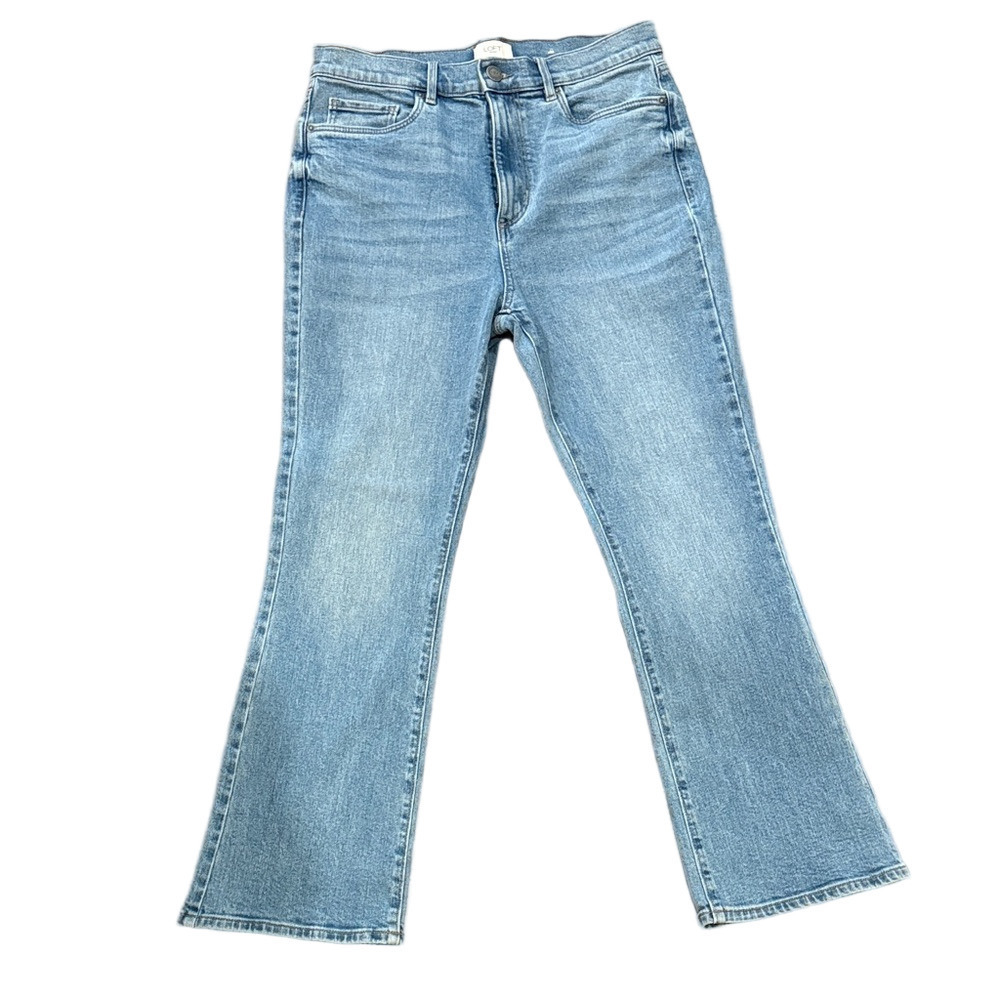 Loft Outlet high rise flare cropped jeans, size 6